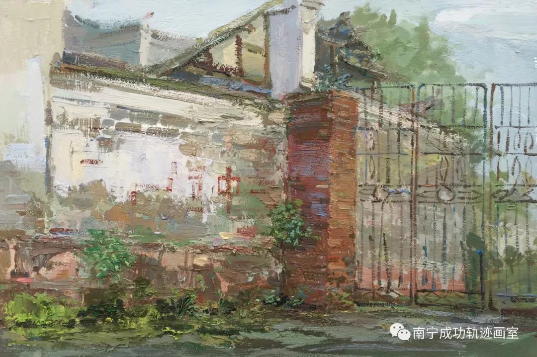 色彩静物铁门围墙范画赏析